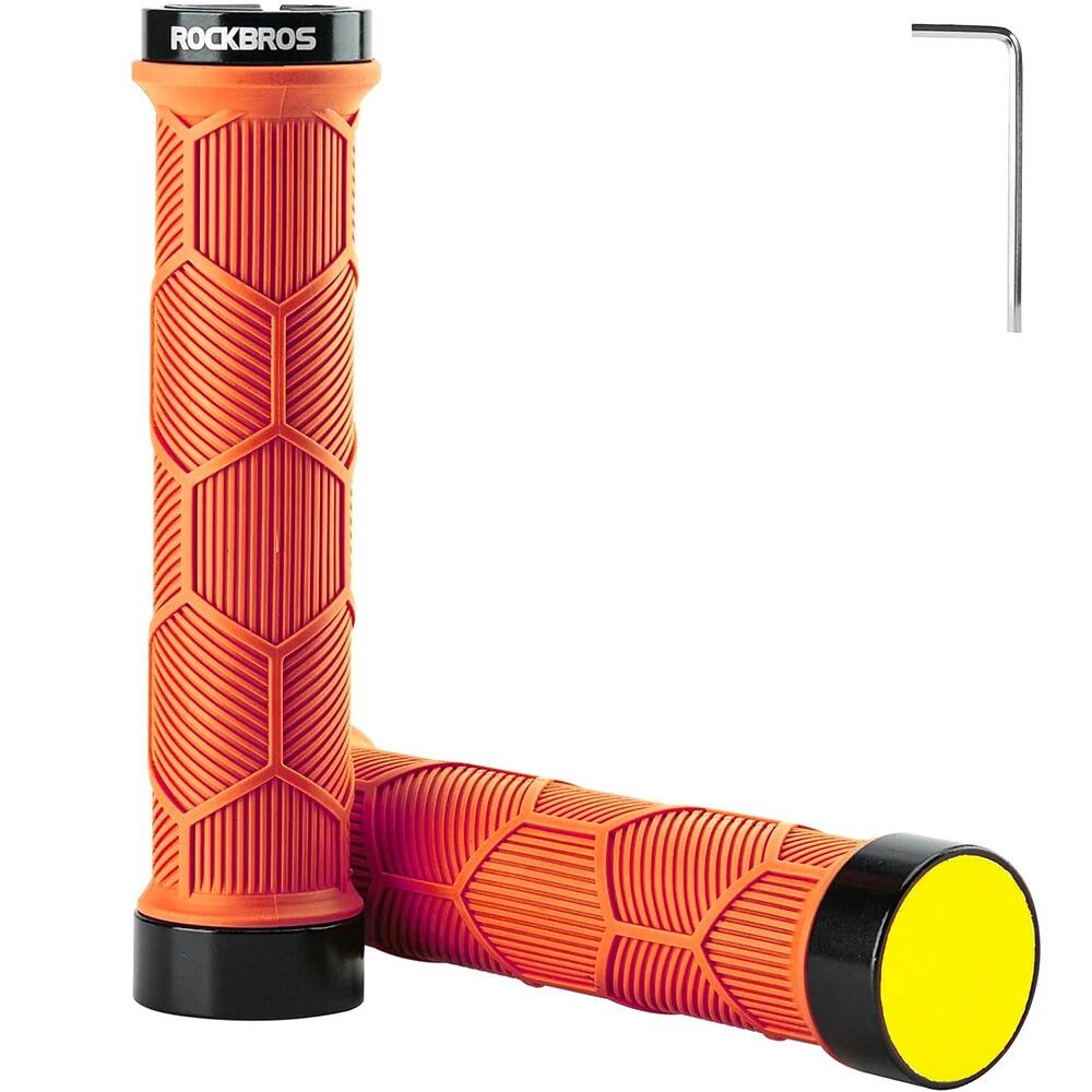 Rockbros Bike Grips with Orange Reflector