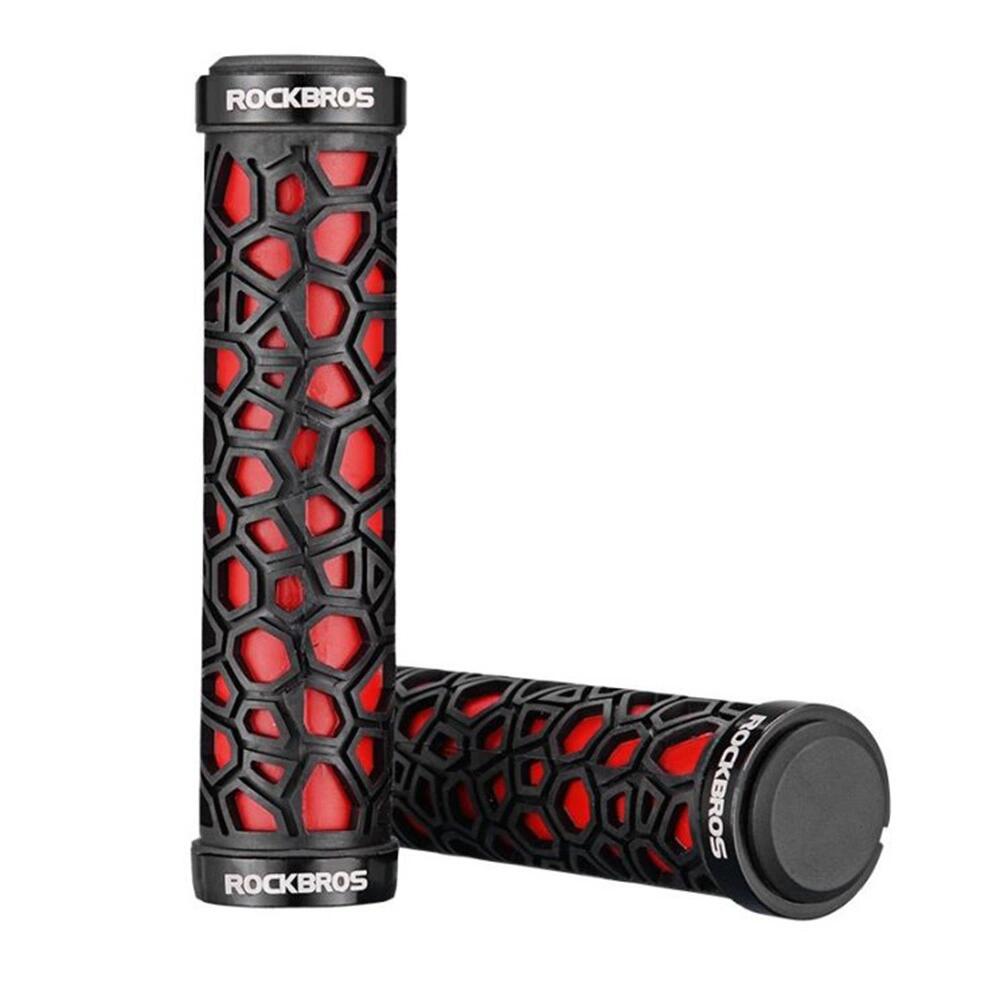 ROCKBROS Manopole per bicicletta Rockbros rosse e nere