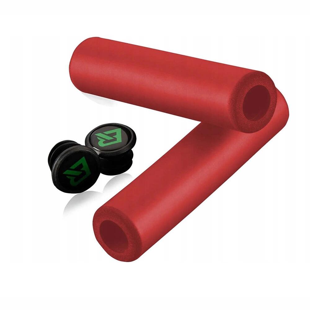 Punhos de bicicleta Rockbros em espuma de silicone vermelha 2/5