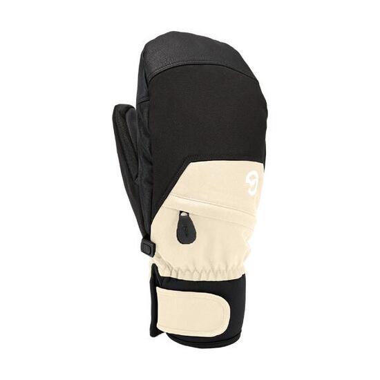 STOMP SHORT dames skiwanten Stone Black.