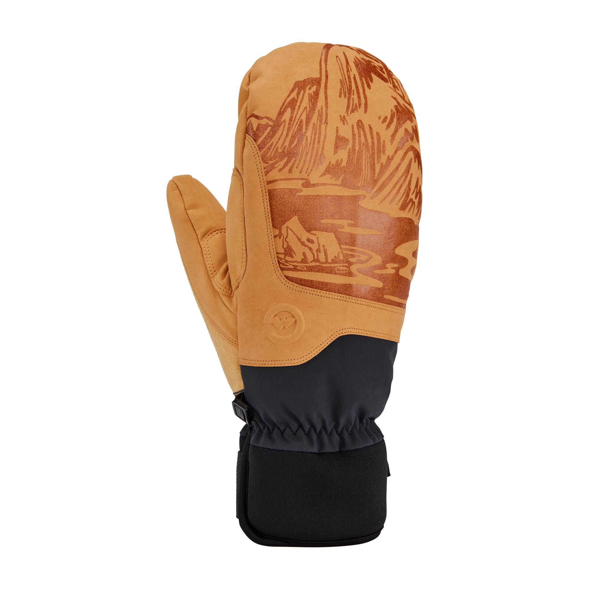 GORDINI MTN Crew Artist Men's Ski Mittens TAN/BLACK/MOUNTAIN