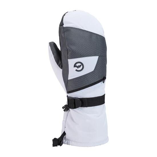 ULTRA DRIMAX skiwanten voor dames WHITE/GUN METAL.