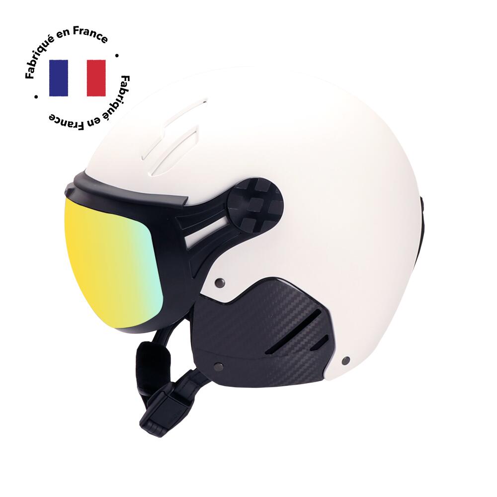 MAJOR helmet with visor FRANCE BLANC GLACIER
