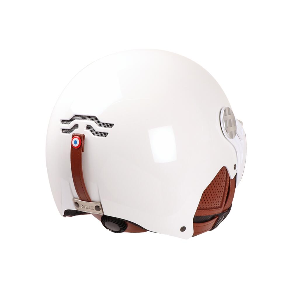 CASQUE FRANCAIS MAJOR VISIERE BLANC BRILLANT NACRE 2/3
