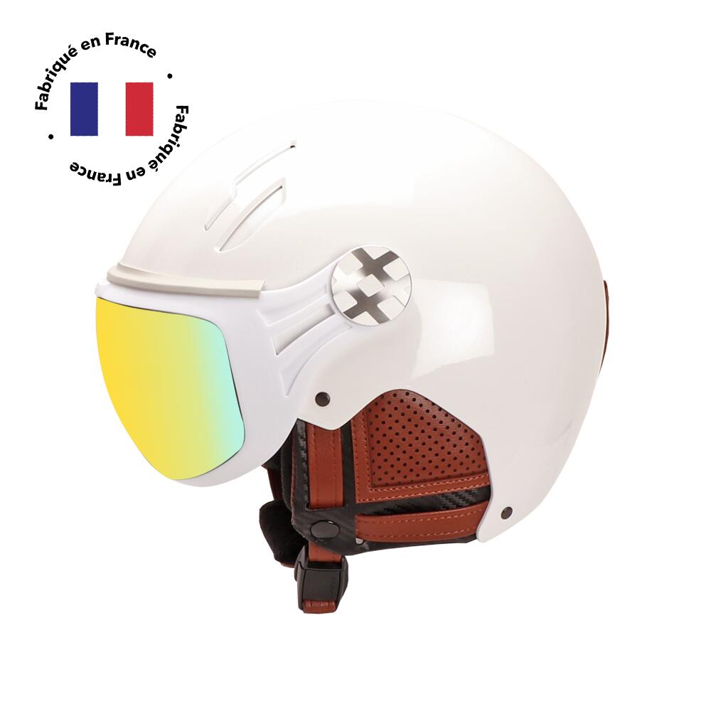 Visor helmet MAJOR FRANCE BLANC BRILLANT NACRE