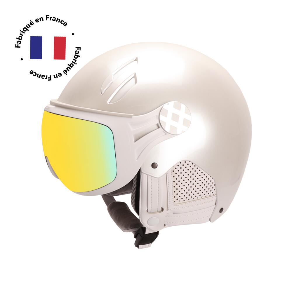MAJOR INFINITE ski helmet with visor White Pearl
