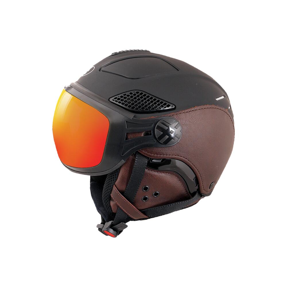 LOUNA II EDITION VISOR HELMET LEATHER BROWN.