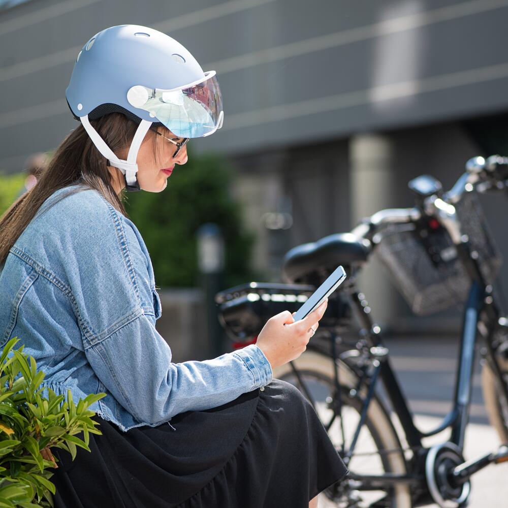 CASQUE VELO CITY Color visière BLUE LAGOON 2/6