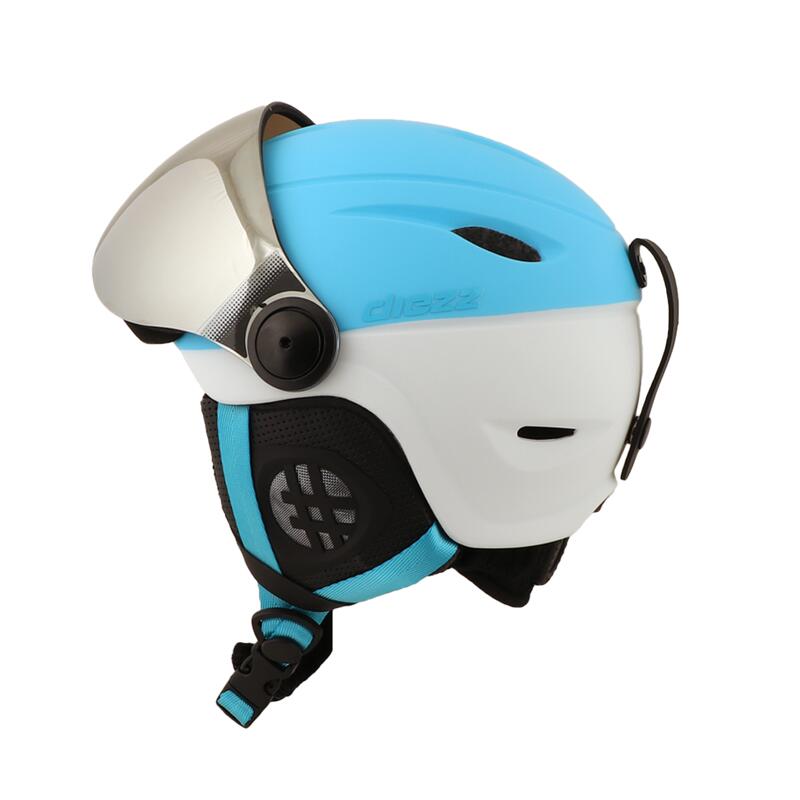 TEEN VISOR helm BLUE WHITE