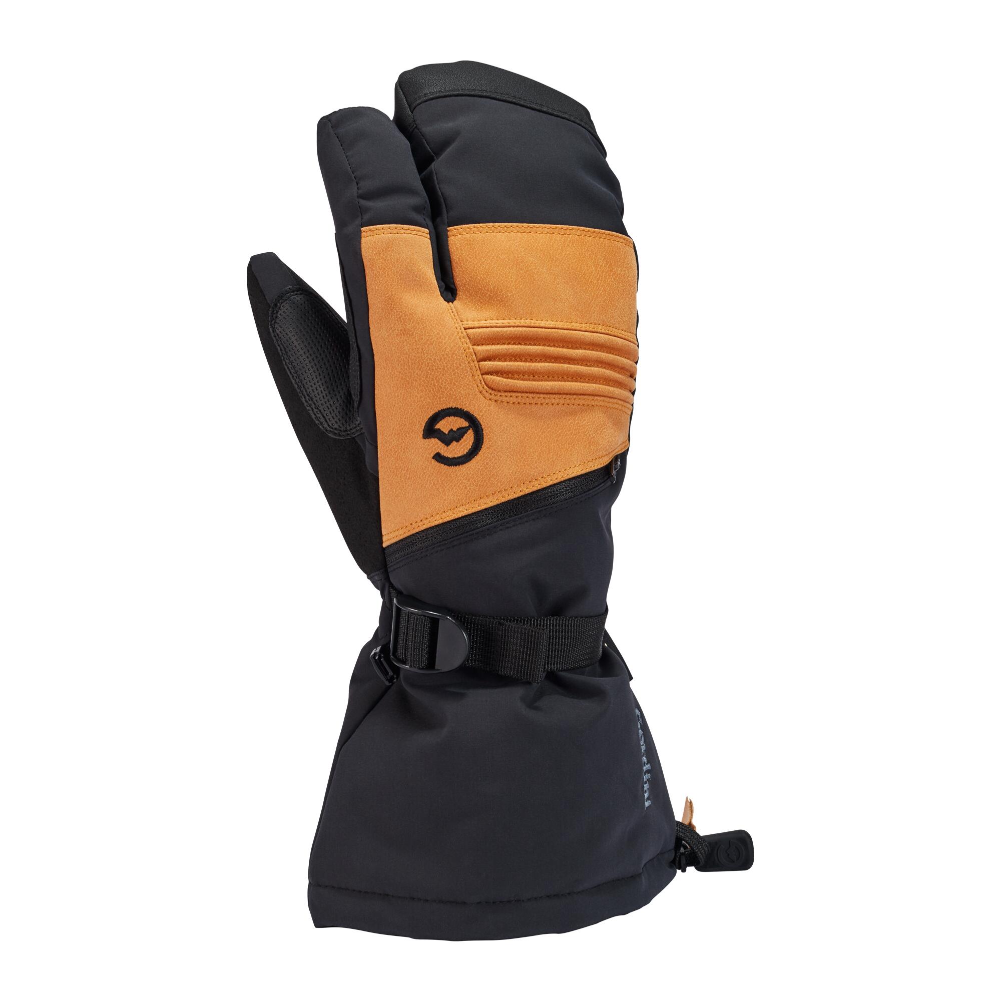 GORDINI GTX STORM 3-FINGER men's mittens BLACK/TAN