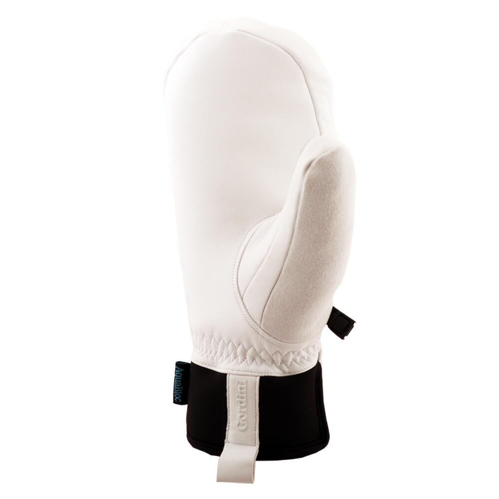 WOMEN LEATHER Moufles Femme WHITE/WHITE SAND 2/6