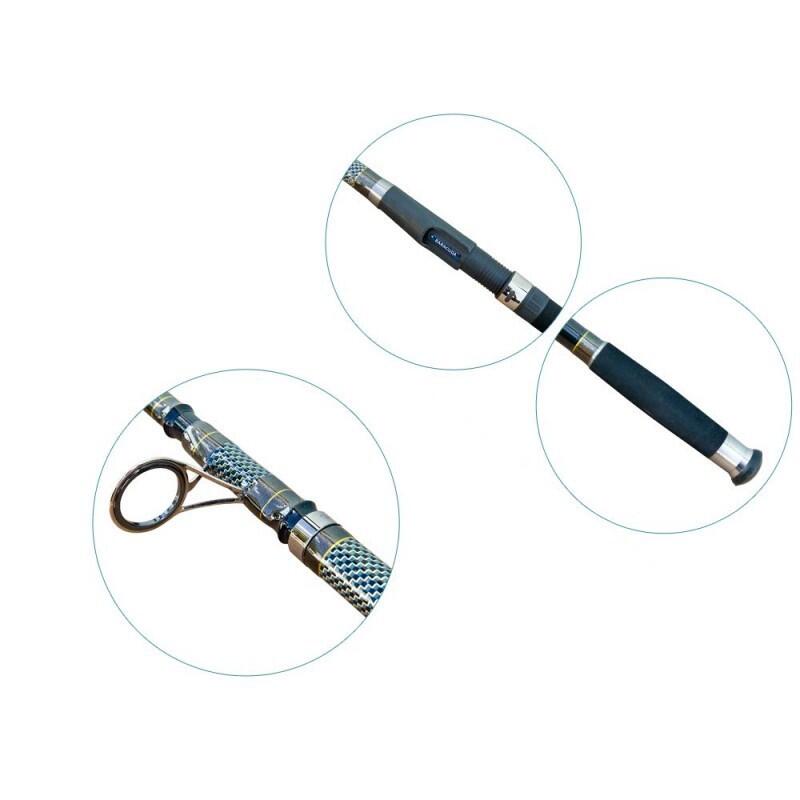 Lanseta telescopica din carbon Baracuda Snake de 3,9m, putere aruncare 3.5LBS