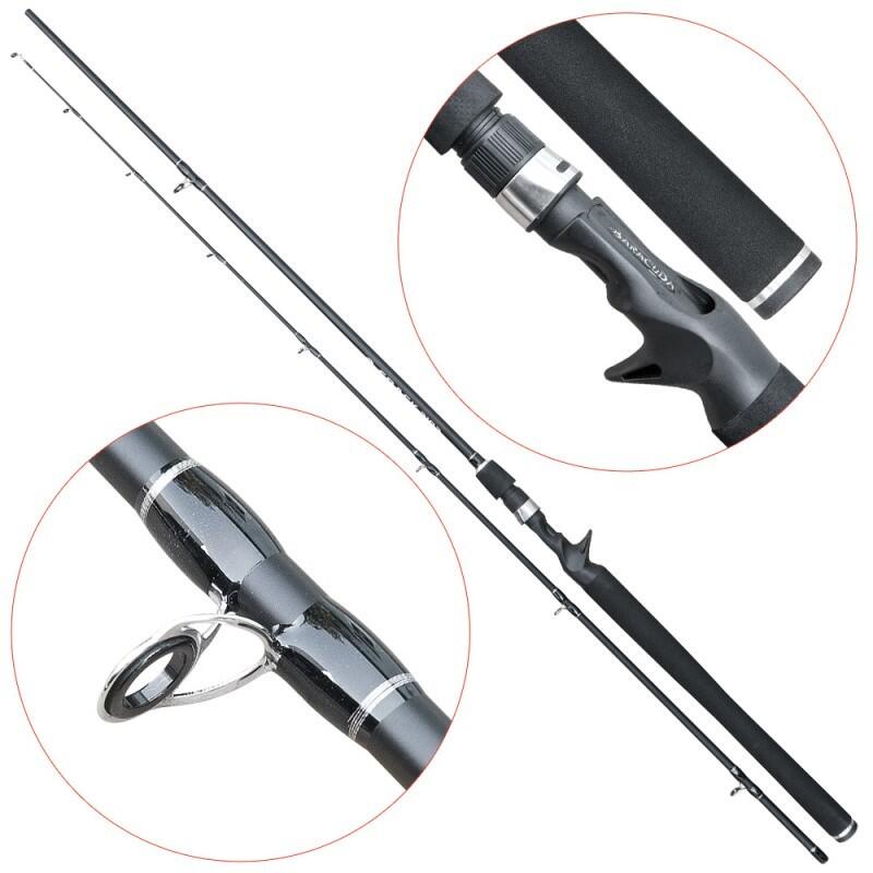 Lanseta baitcasting din carbon Crack 2.1 m, 2 tronsoane, putere aruncare 20-50 g