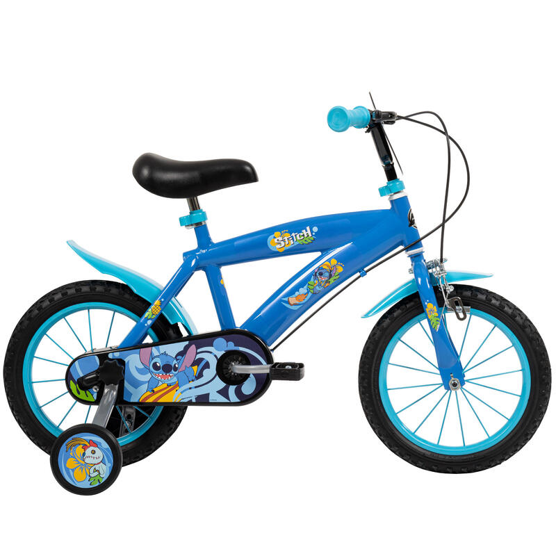 Huffy Disney Stitch 14" Fiets met Zijwieltjes, Leeftijd 4-6 Jaar, 98-112cm