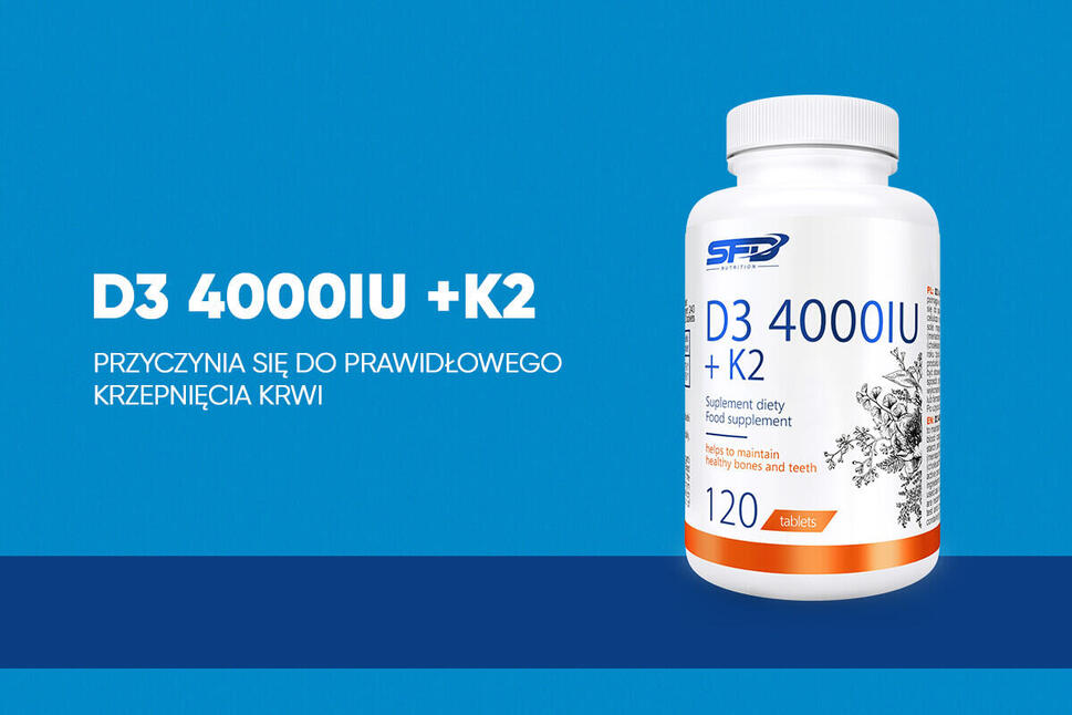 Witamina D3 4000 + K2 120 tabletek thumbnail