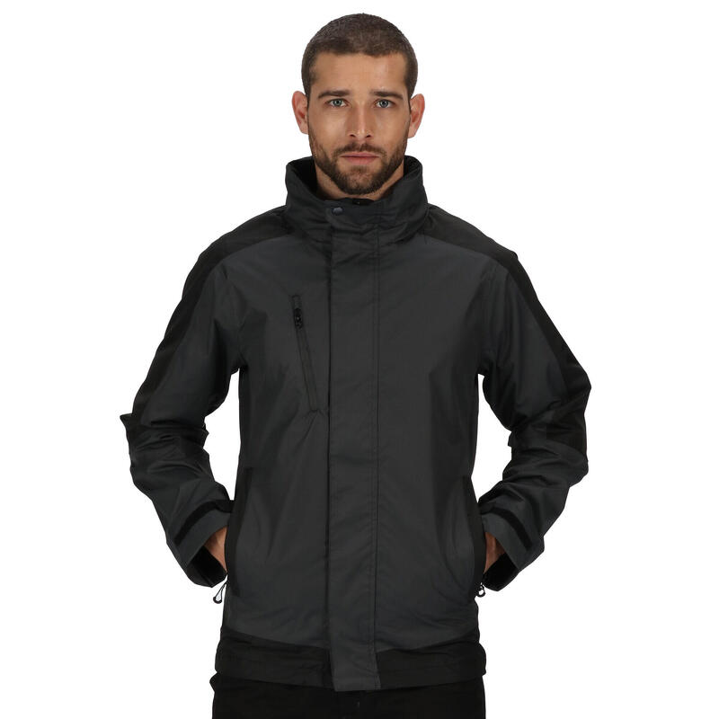 Veste imperméable CONTRAST Homme (Gris / noir)