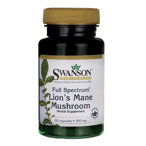 Swanson Full Spectrum Lion's Mane Mushroom 500mg 60 Caps