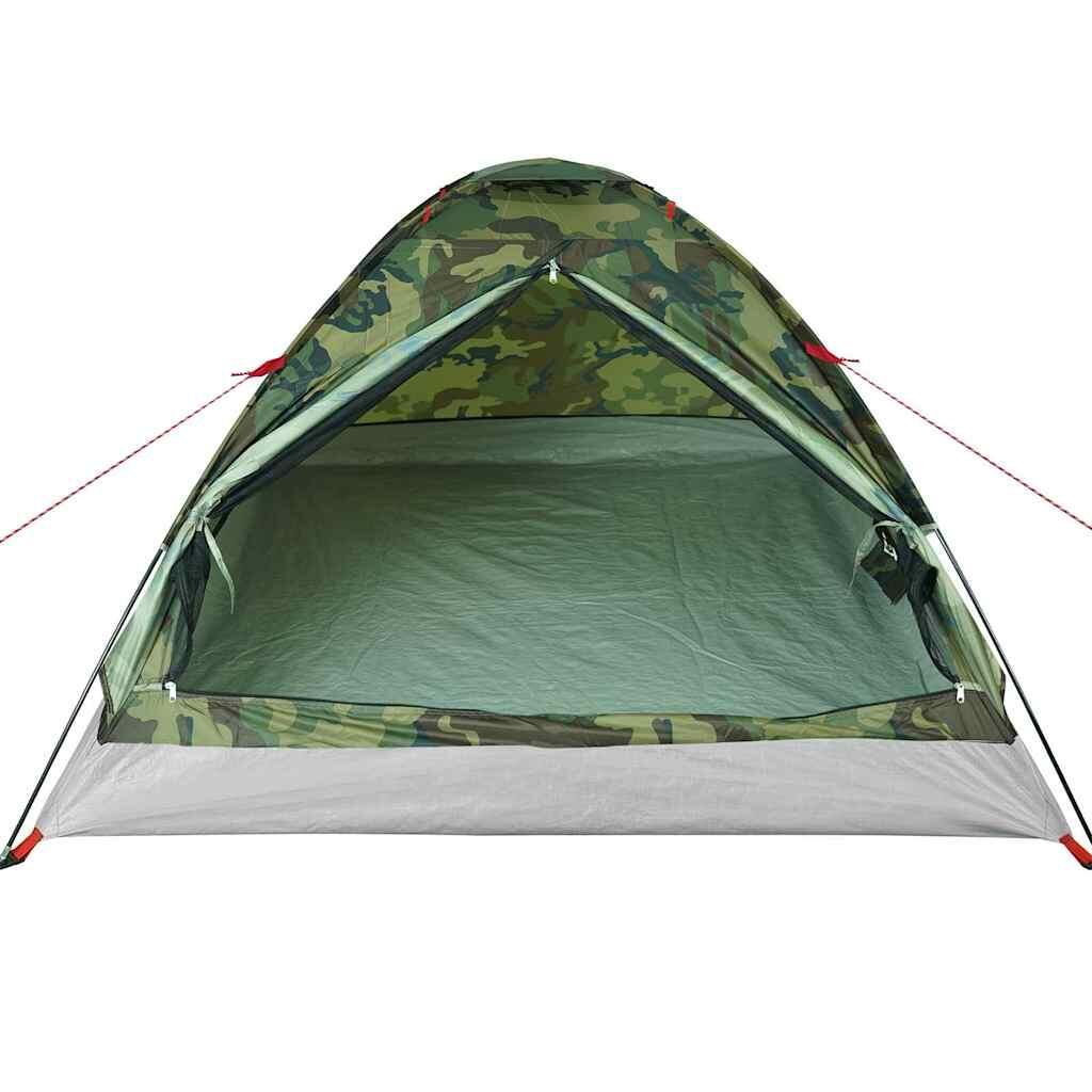 VidaXL Tenda a Cupola 4 Persone Impermeabile Camouflage. 6/7