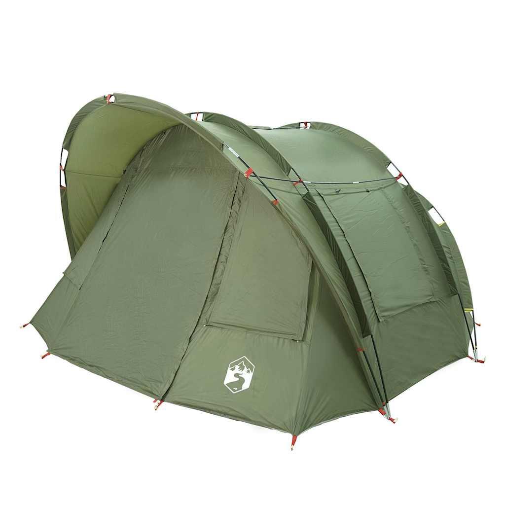 Tenda da pesca VidaXL 2 persone impermeabile verde oliva 5/7