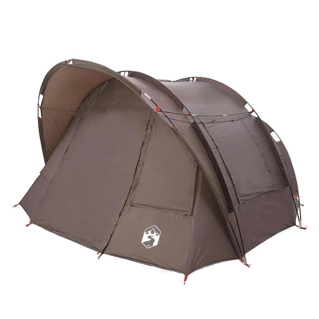 Tenda da pesca impermeabile VidaXL per 2 persone marrone 5/7