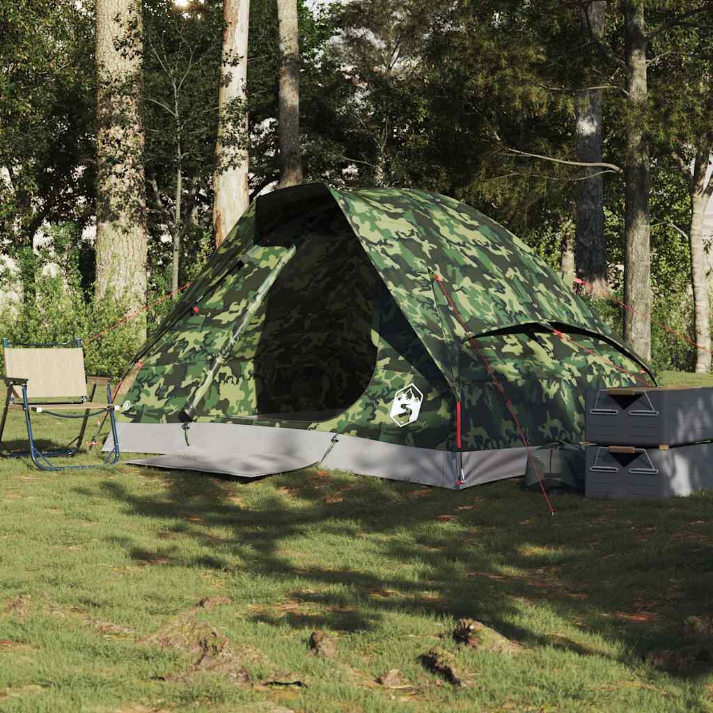 VidaXL Tenda a cupola 2 posti impermeabile camouflage. 3/7