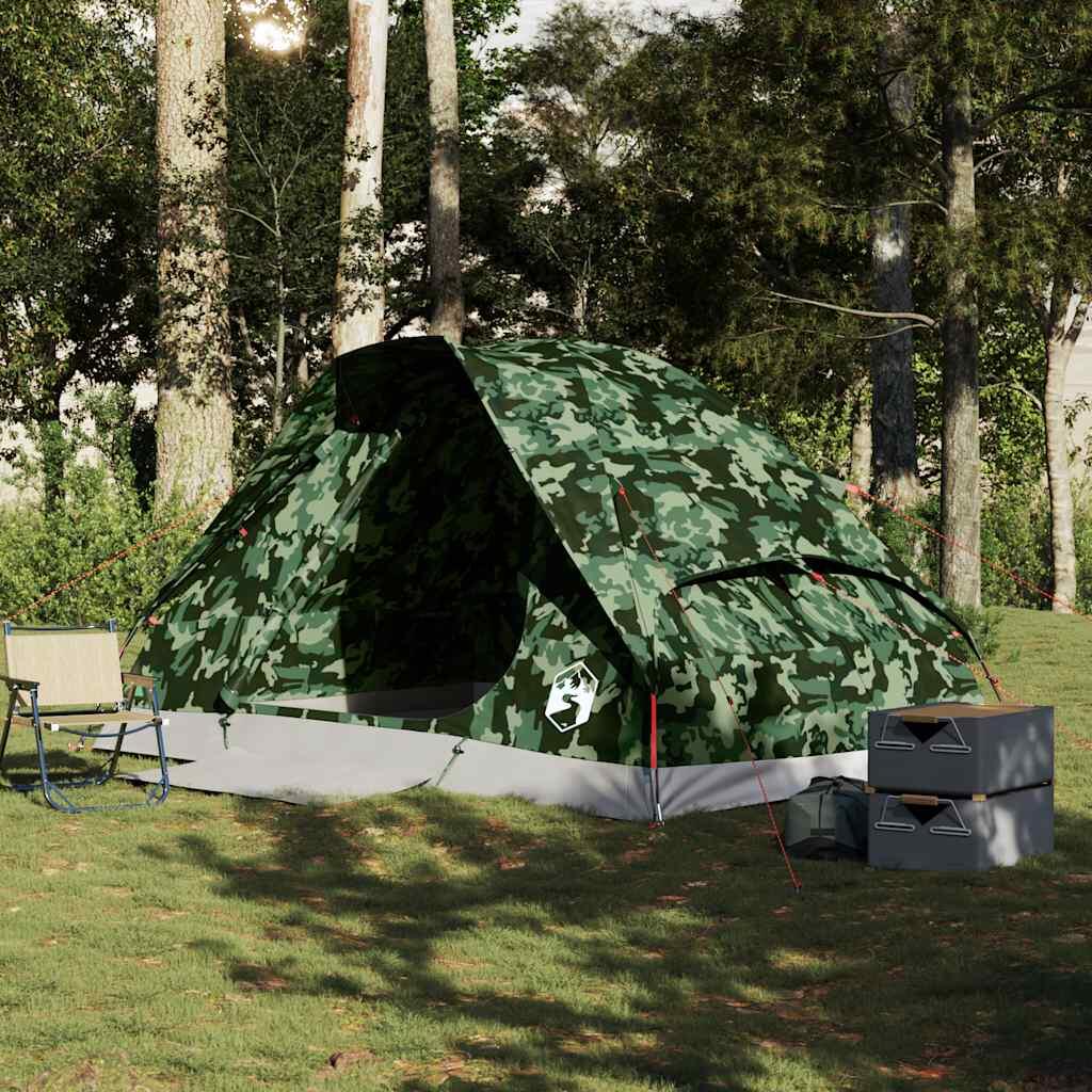 Tenda a cupola VidaXL 4 persone camouflage, impermeabile 3/7