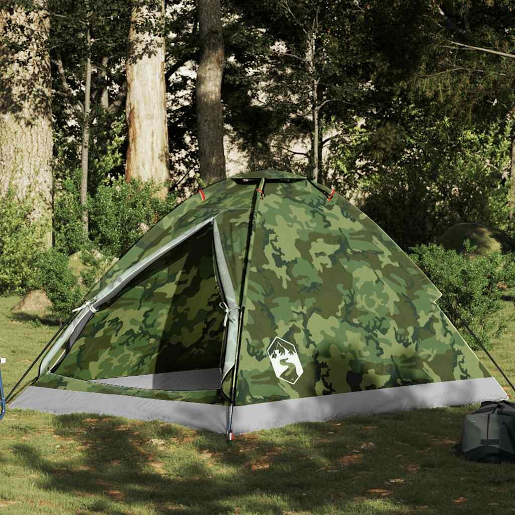 Vidaxl 2-Personen wasserdichte Tarnung Dome Zelt 1/7