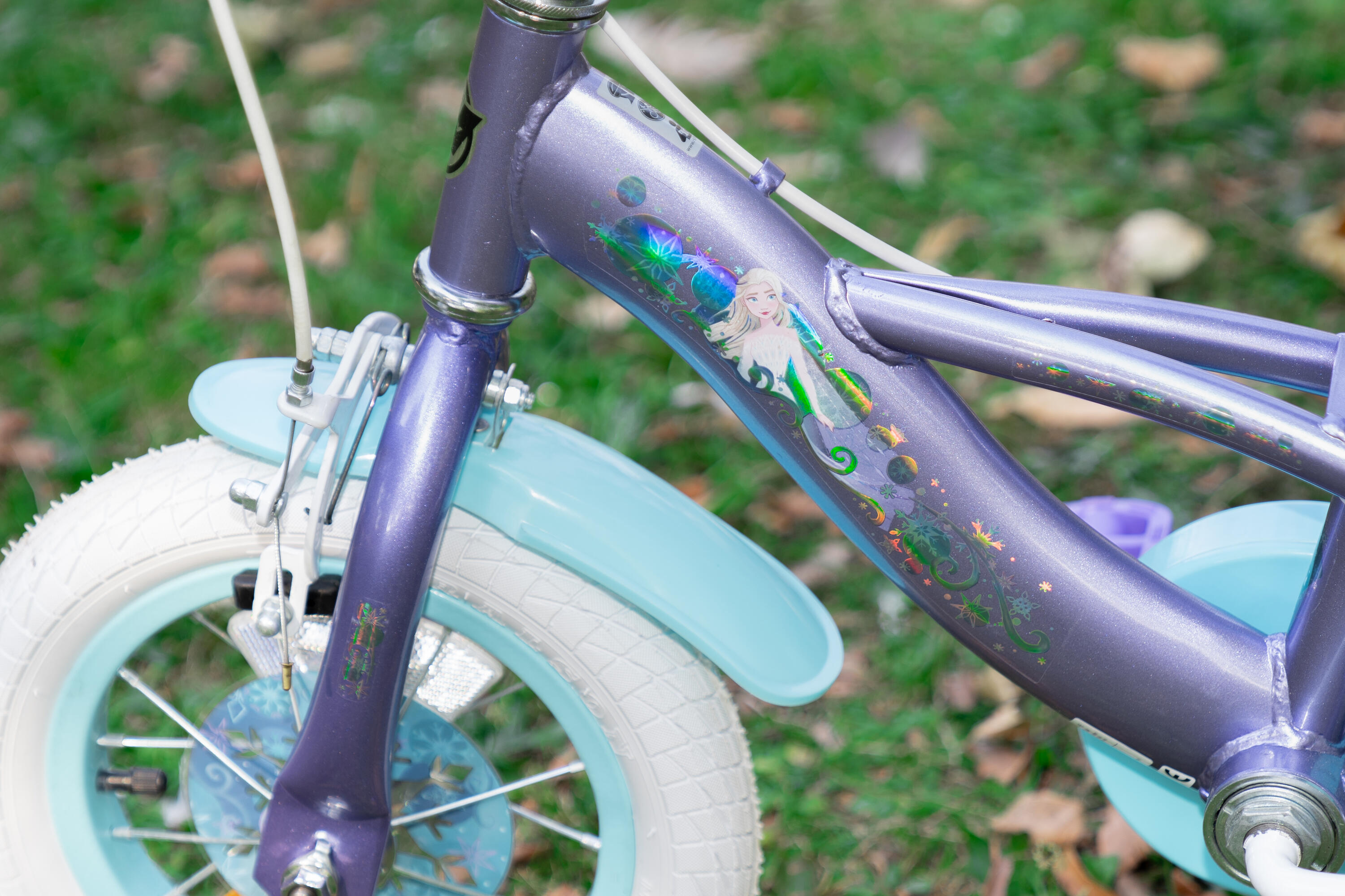 Official Huffy Disney Frozen 12" Girls Bike ages 3-5 years Purple + Stabilisers 7/16