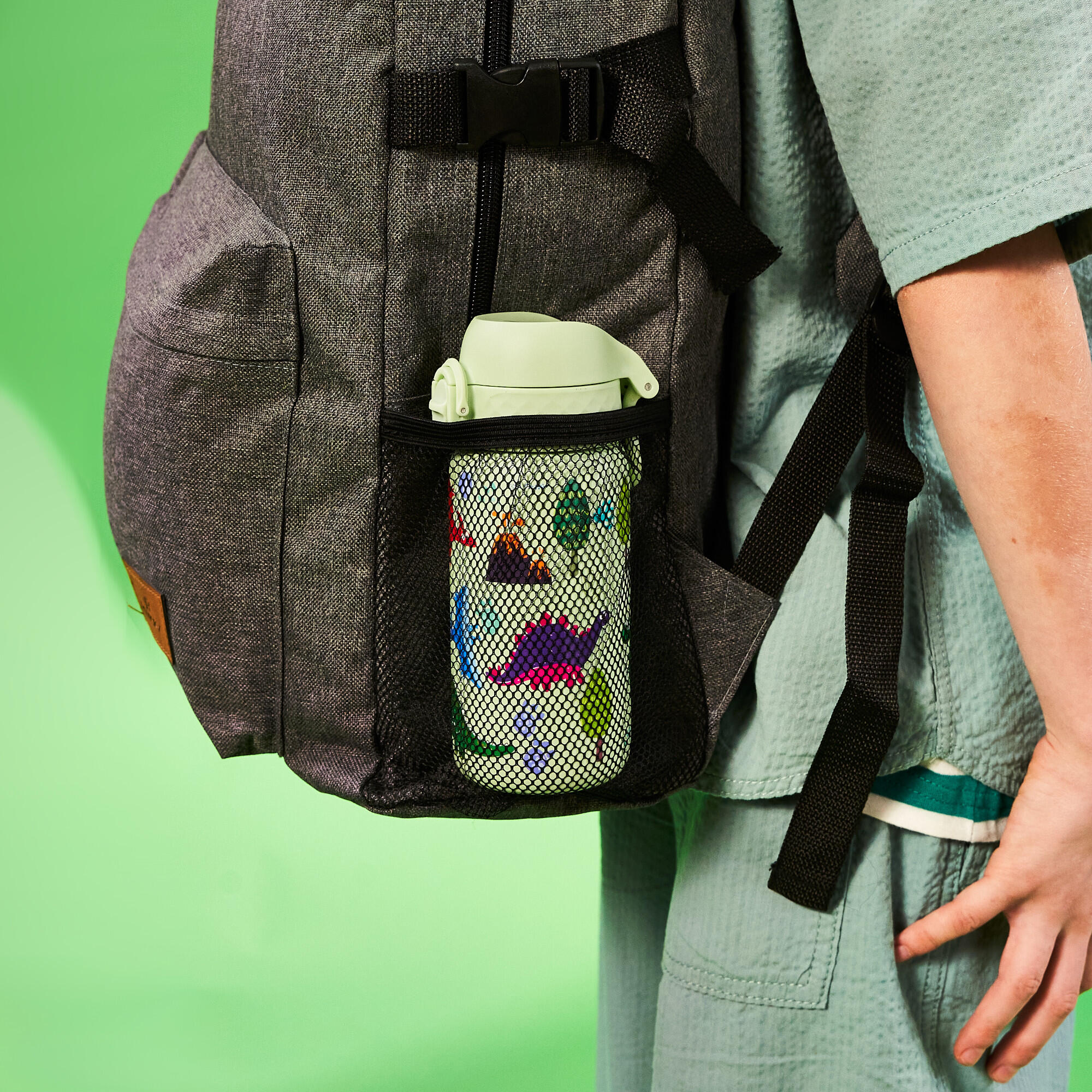 Leak Proof Water Bottle, Stainless Steel, Dinosaurs, 400ml (13oz) 7/7
