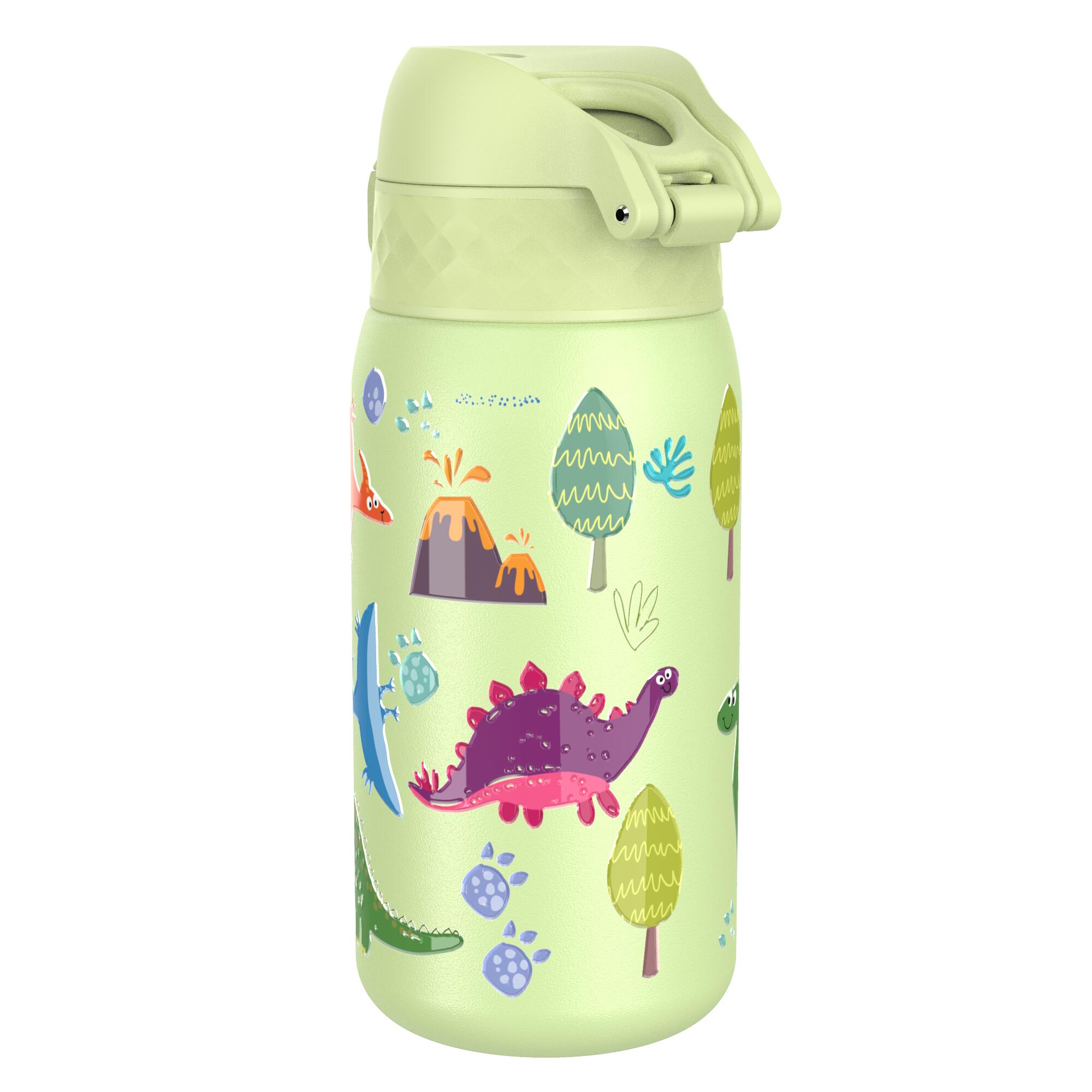 Leak Proof Water Bottle, Stainless Steel, Dinosaurs, 400ml (13oz) 2/7