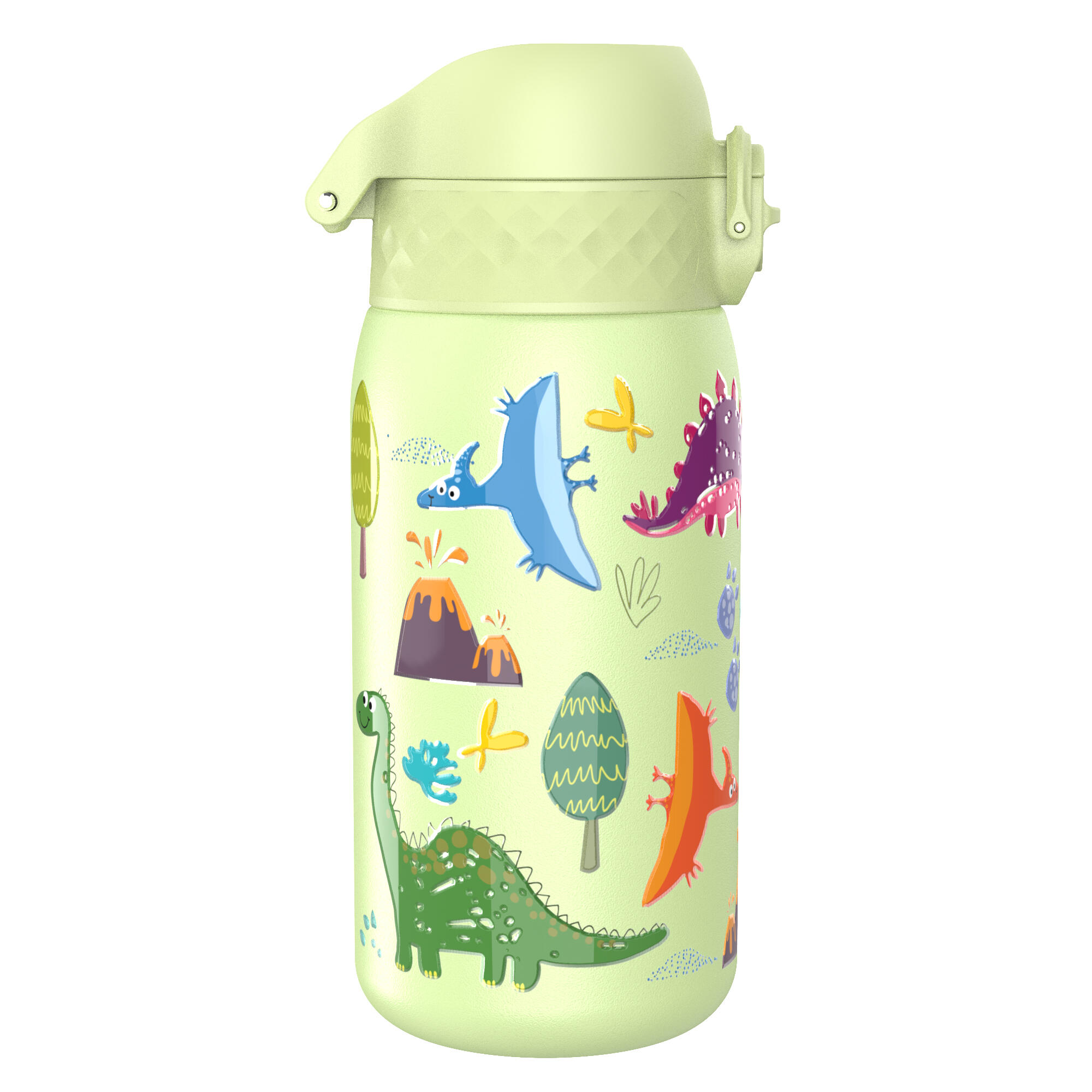 Leak Proof Water Bottle, Stainless Steel, Dinosaurs, 400ml (13oz) 4/7