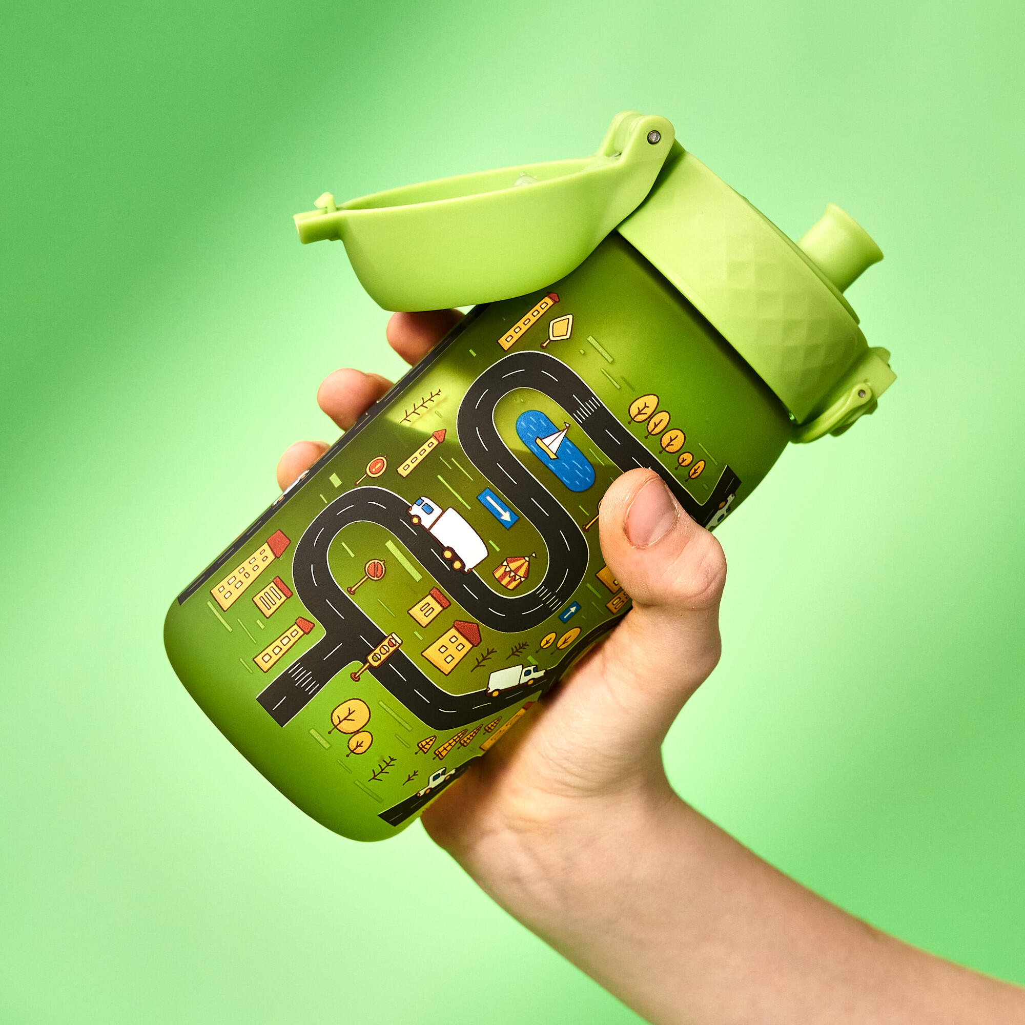 Bidon dziecięcy ION8 350ml z atestem PZH – szczelny, lekki, bez BPA 3/8