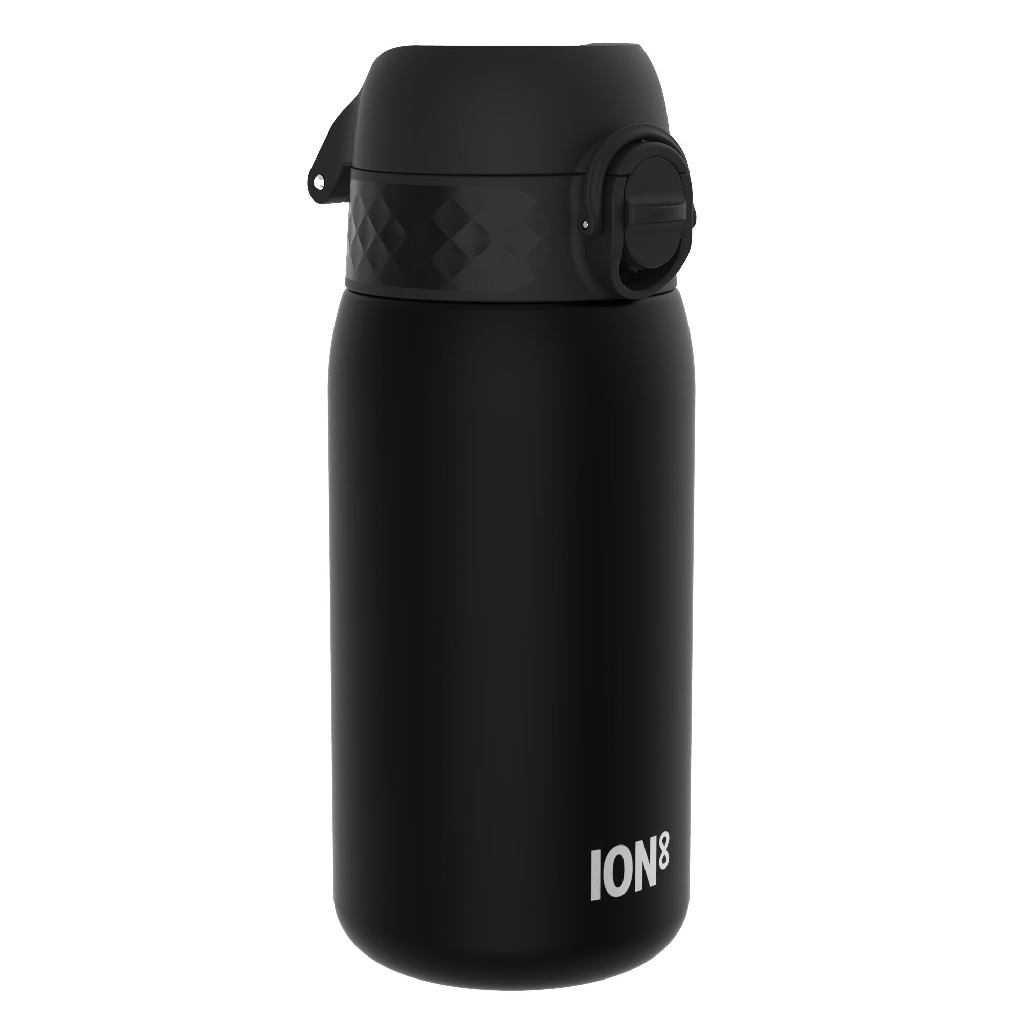 ION8 Leak Proof Kids Water Bottle, Recyclon™, Black, 350ml (12oz)