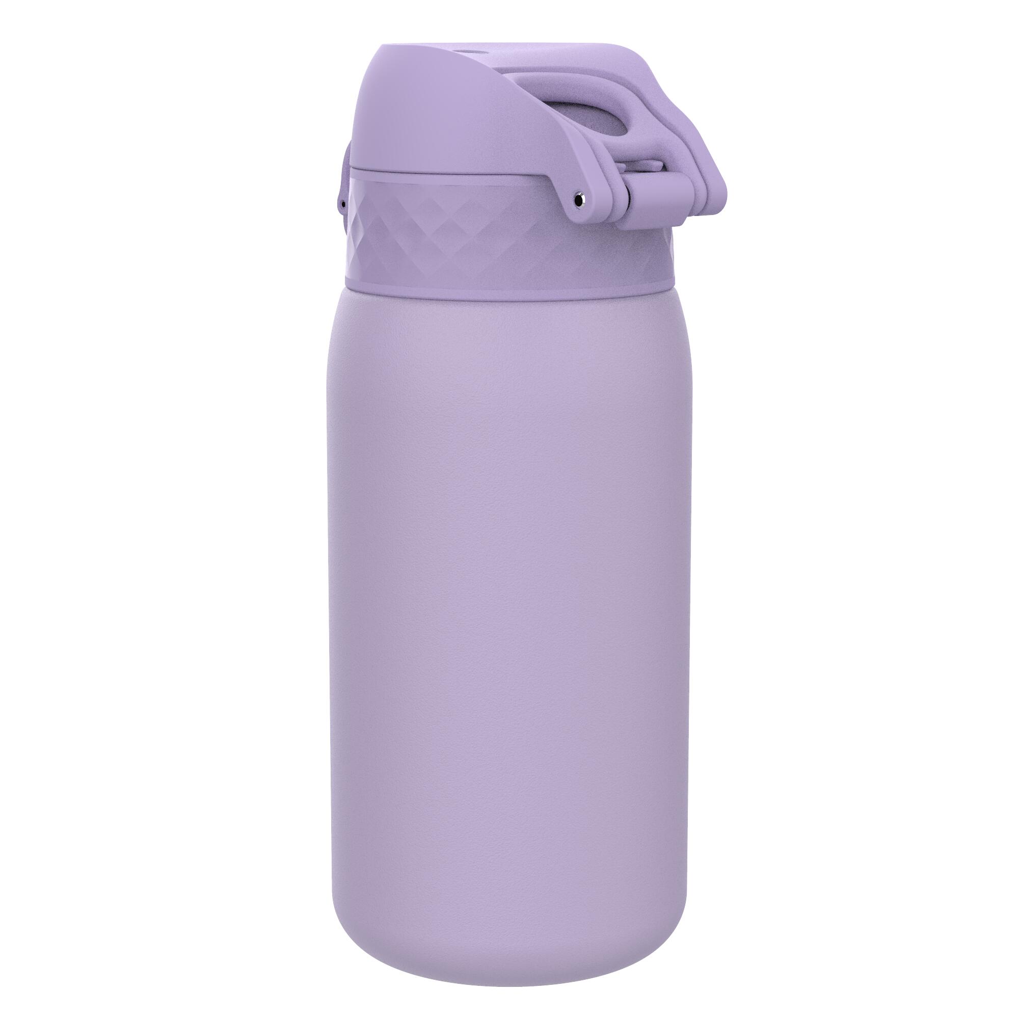 Leak Proof Kids Water Bottle, Stainless Steel, Light Purple, 400ml (13oz) 4/7