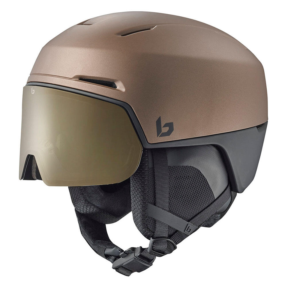 X-FUSION Unisex Visor Ski Helmet - Matte Black Tungsten