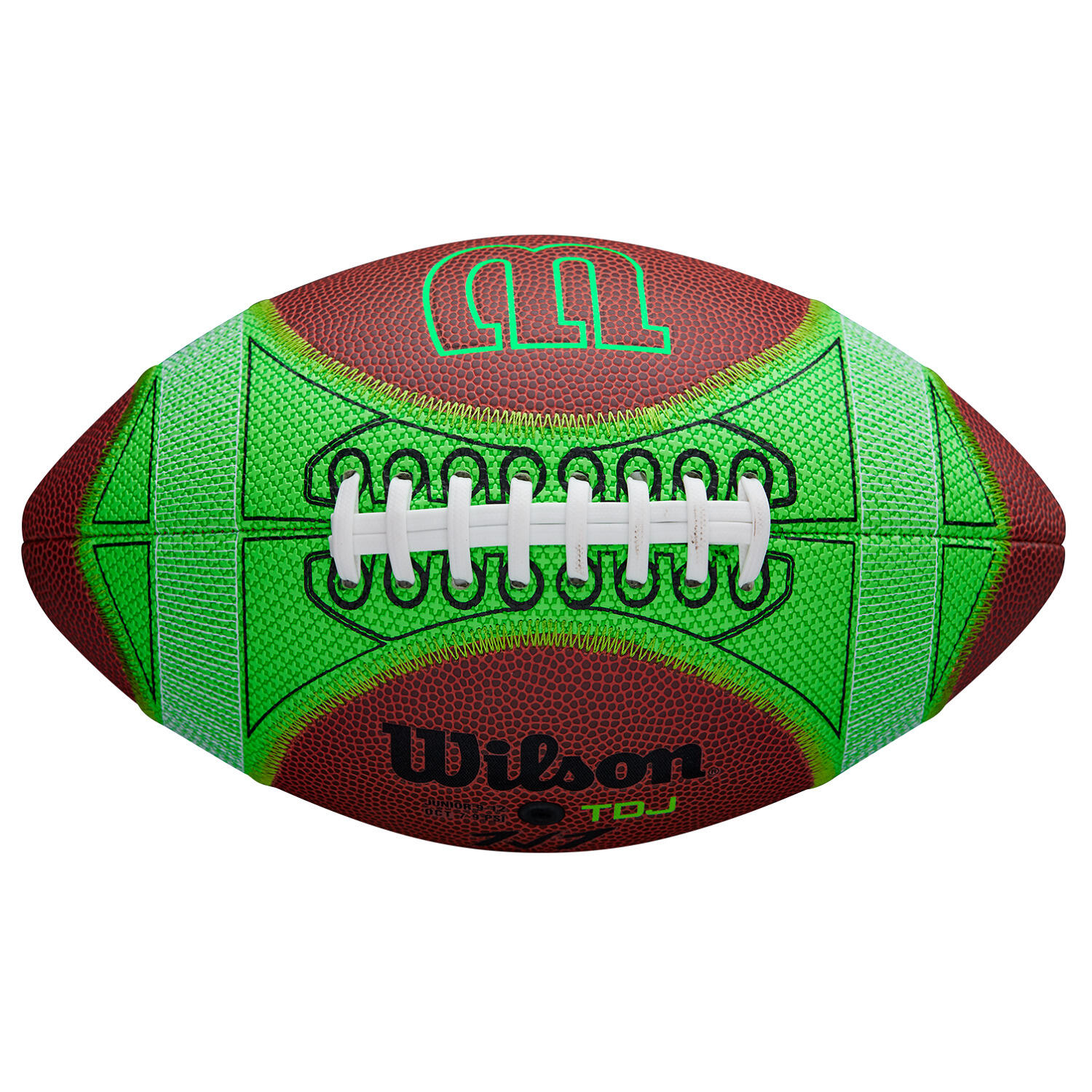 Football Hylite Größe 6 American Football Unisex Braun-Grün 3/4