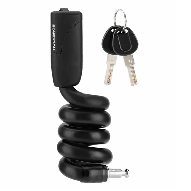 Rockbros - Cadenas De Vélo Multifonction, Câble En Acier Spiralé, Sécurité Antivol - Verrou - Noir - Taille Unique - Decathlon