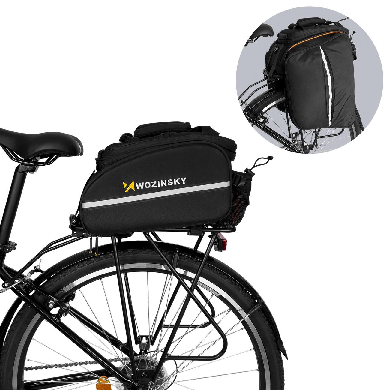 Bolsa de bicicleta espaçosa 35l - preta