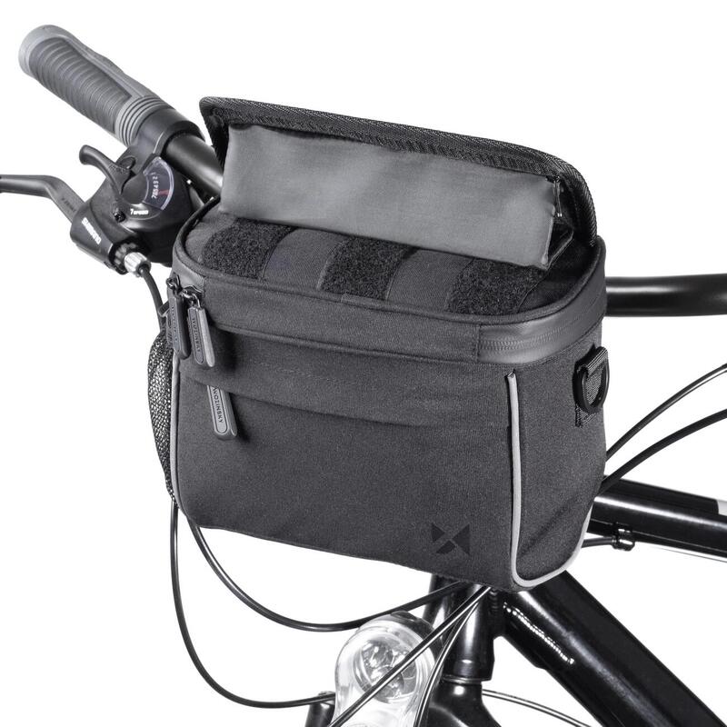 Geantă de ghidon biciclete compartiment transparent, impermeabilă, Negru
