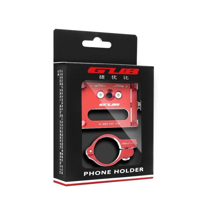 Support téléphone  GUB G85 Aluminium rouge