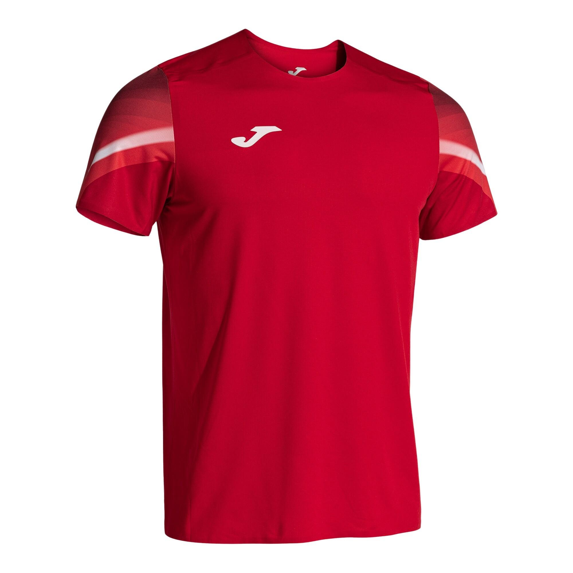 Joma - Maillot Manches Courtes Running Homme Joma Elite Xi Rouge - T-shirt Manches Courtes - Blanc|rouge - 42 M/l - Decathlon