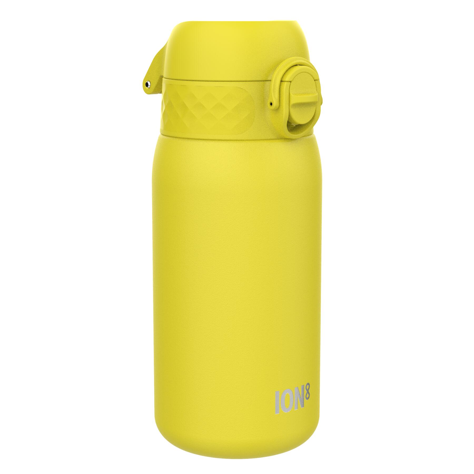 Leak Proof Kids Water Bottle, Stainless Steel, Yellow, 400ml (13oz) 1/7