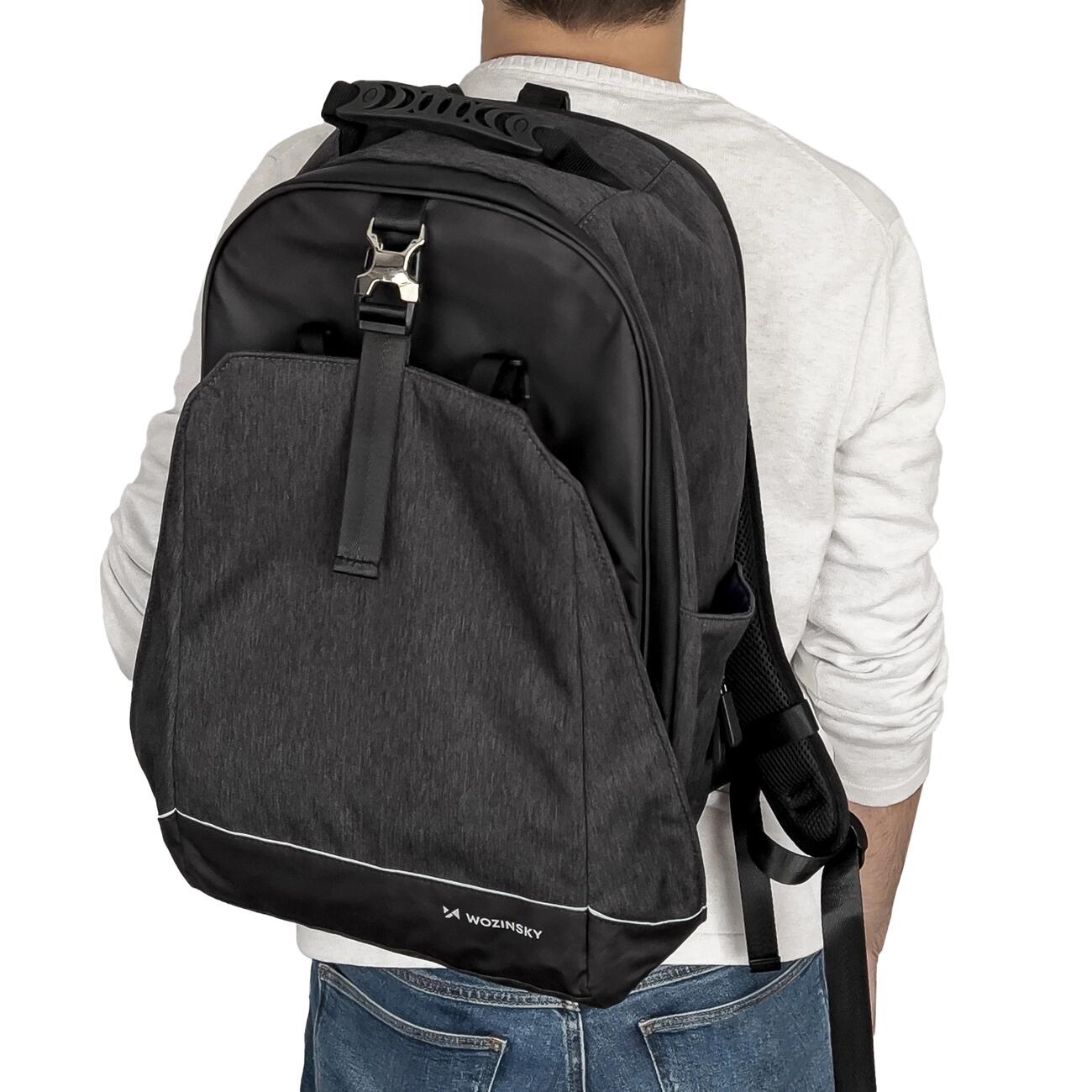 2-in-1 rugzak en tas 30L - Zwart 5/7