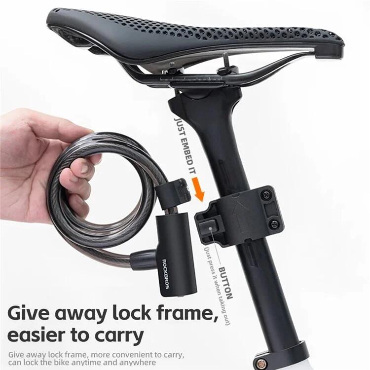 Cadenas de vélo antivol en acier, câble en spirale 2/7