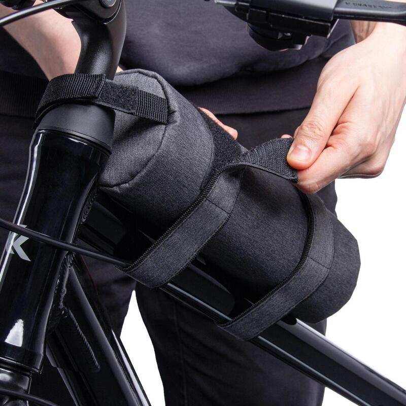 Geantă de ghidon biciclete de oraș izolație termică Gri