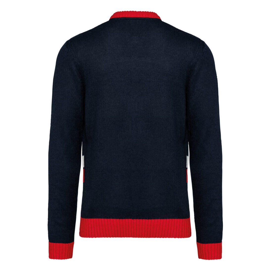 Jersey Cuello Redondo De Renos De Papá Noel Y Copos De Nieve 2/7