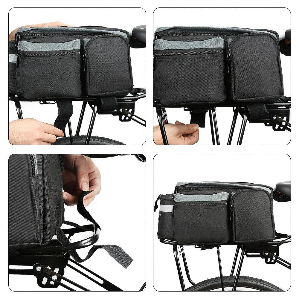 Alforja de bicicleta 6L con bandolera Negra 6/7
