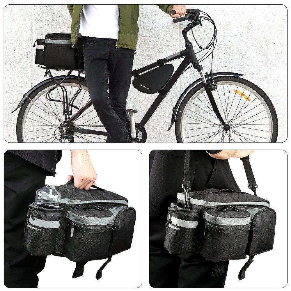 Alforja de bicicleta 6L con bandolera Negra 5/7