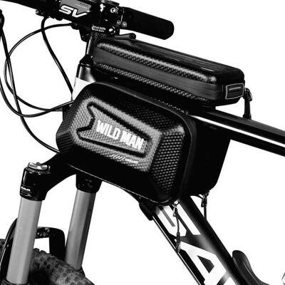Borsa per bicicletta da telaio con supporto per telefono 1L