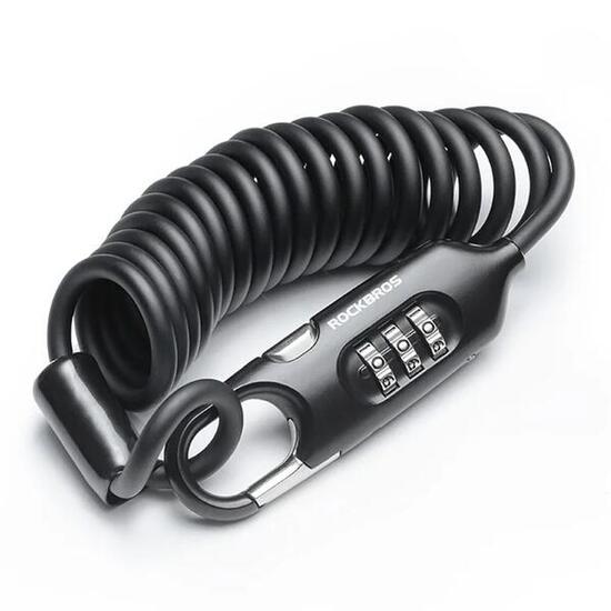 Lucchetto a combinazione con cavo a molla Antifurto in acciaio